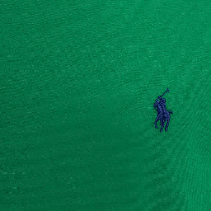 COTTON CREW NECK T-SHIRT WITH LOGO Man Green