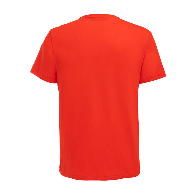 COTTON CREW NECK T-SHIRT WITH LOGO Man Red