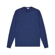 COTTON CREWNECK SWEATER Man Lapis COTTON CREWNECK SWEATER Man Lapis