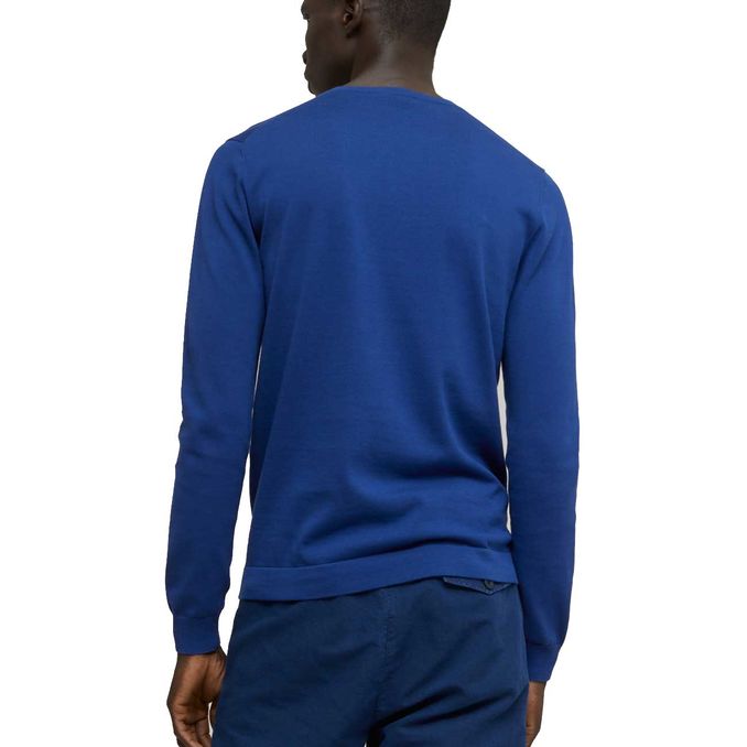 COTTON CREWNECK SWEATER Man Lapis