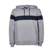 COTTON HOODIE WITH CONTRAST TAPE Man Grey Blue COTTON HOODIE WITH CONTRAST TAPE Man Grey Blue