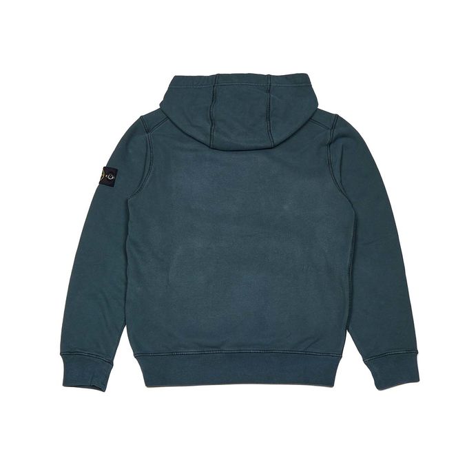 COTTON HOODIE WITH KANGAROO POCKET Kids Verde Bottiglia