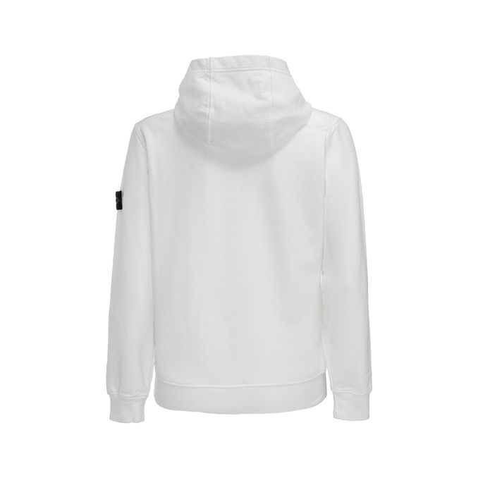COTTON HOODIE WITH KANGAROO POCKET Kids White