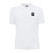 COTTON PIQUET LOGO PATCH POLO SHIRT Man Optical White COTTON PIQUET LOGO PATCH POLO SHIRT Man Optical White