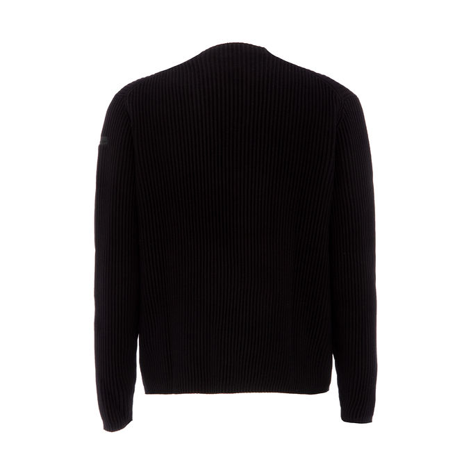 COTTON RIBBED TURTLENECK Man Black