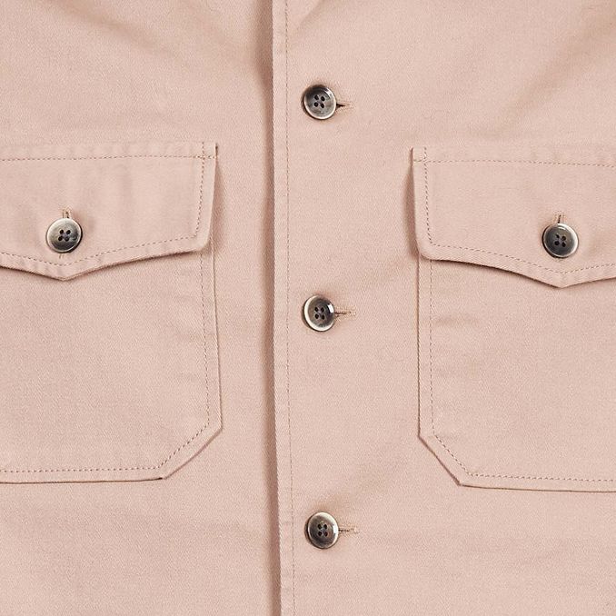 COTTON SHIRT JACKET Man Taupe