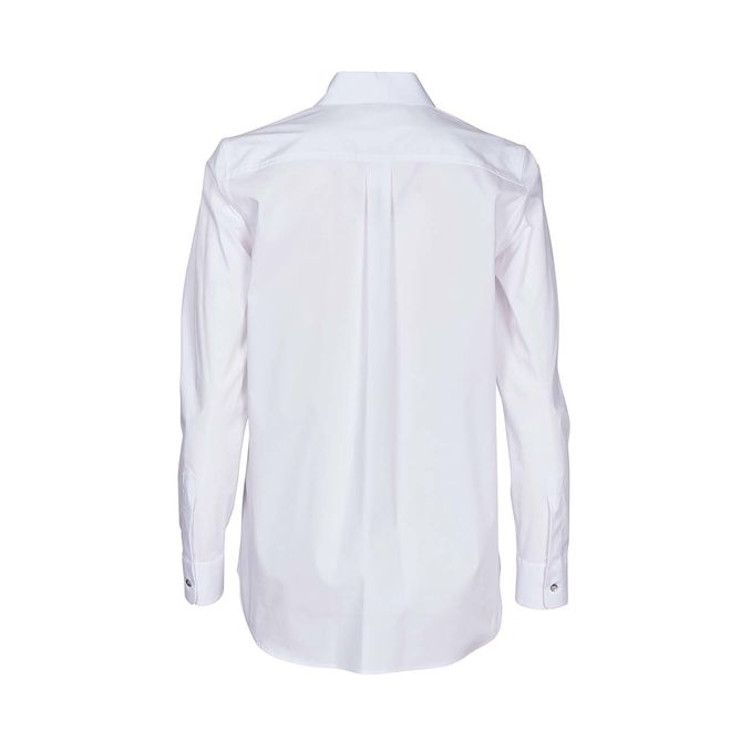 COTTON SHIRT WITH POCKETS Woman White