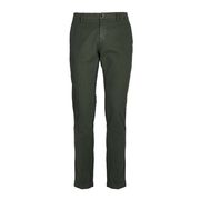 COTTON STRETCH CHINO PANTS WITH MICROPATTERN Man Dark green Black COTTON STRETCH CHINO PANTS WITH MICROPATTERN Man Dark green Black