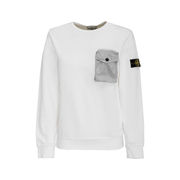 COTTON SWEATSHIRT WITH NYLON POCKET Kids White COTTON SWEATSHIRT WITH NYLON POCKET Kids White