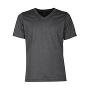 COTTON T-SHIRT SHORT SLEEVES V-NECK Man Melange Dark grey COTTON T-SHIRT SHORT SLEEVES V-NECK Man Melange Dark grey