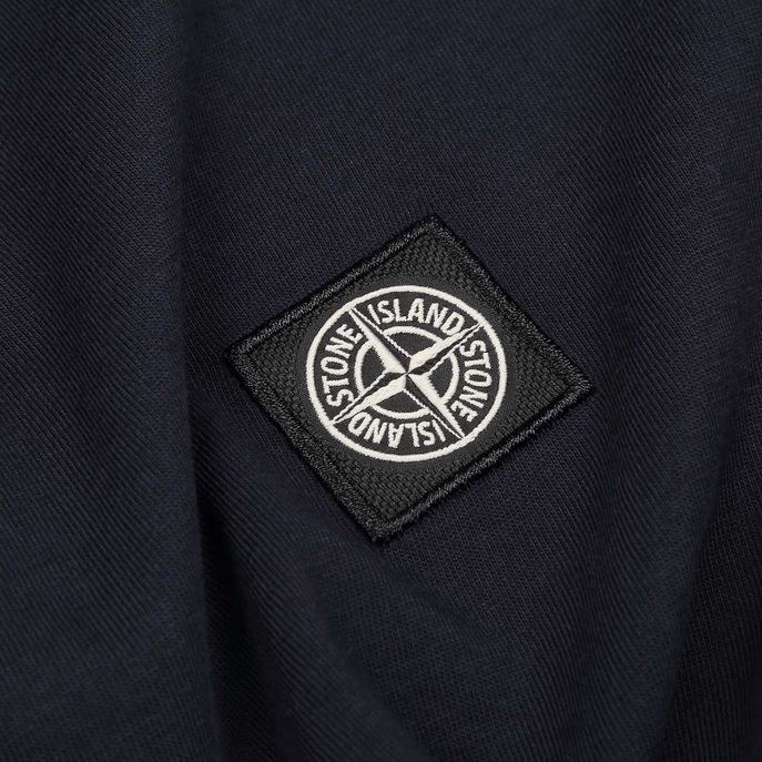 COTTON T-SHIRT WITH SHORT SLEEVE AND LOGO PATCH Kids Navy