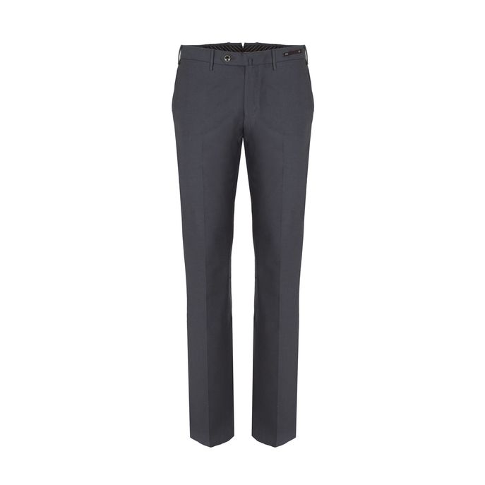 COTTON TROUSERS WITH MICROPATTERN Man Anthracite