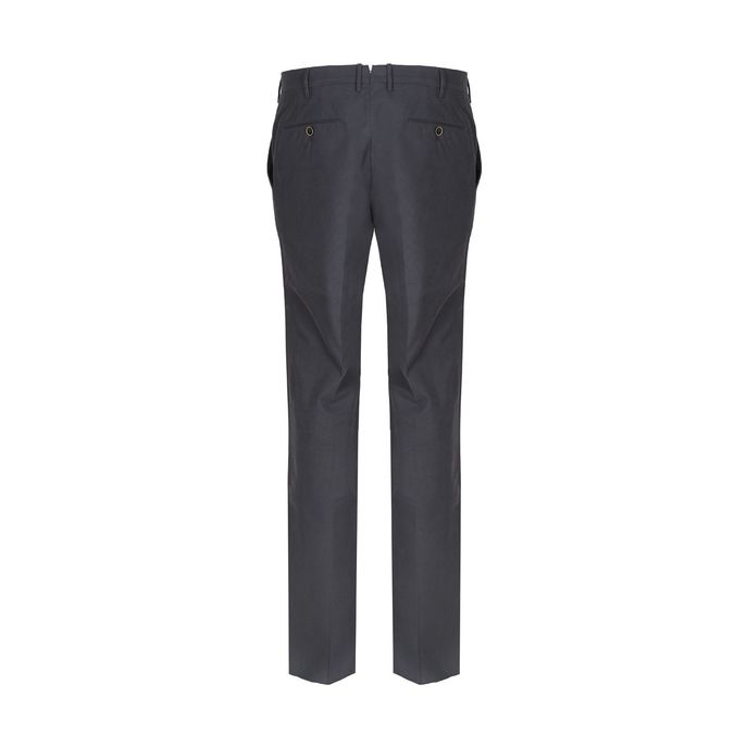 COTTON TROUSERS WITH MICROPATTERN Man Anthracite