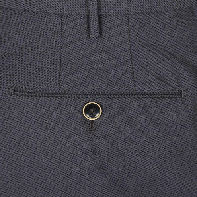 COTTON TROUSERS WITH MICROPATTERN Man Anthracite