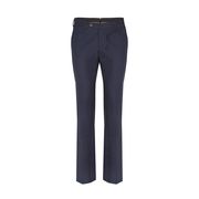 COTTON TROUSERS WITH MICROPATTERN Man Navy blue COTTON TROUSERS WITH MICROPATTERN Man Navy blue