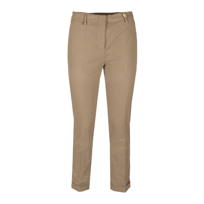 COTTON TROUSERS Woman Taupe
