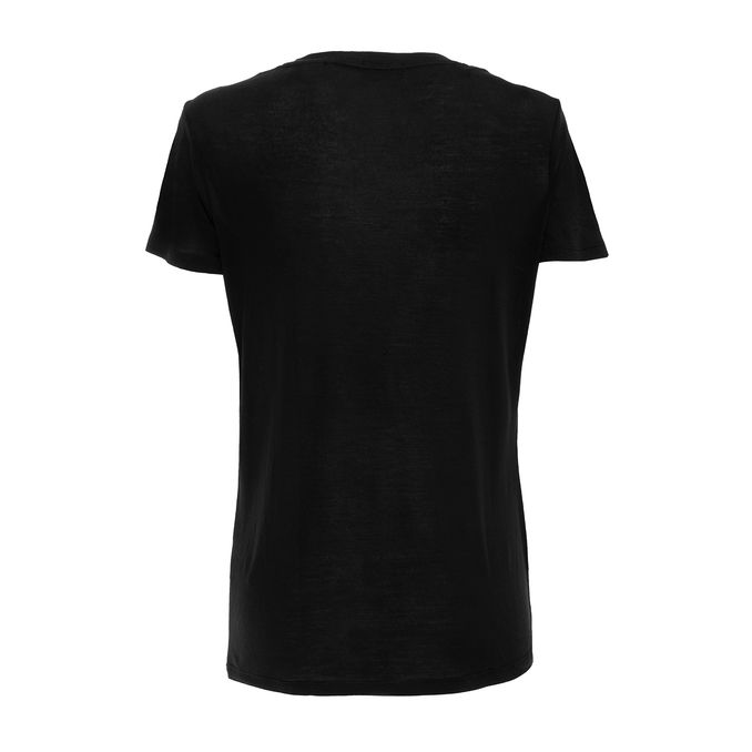 COTTON V-NECK T-SHIRT Woman Black