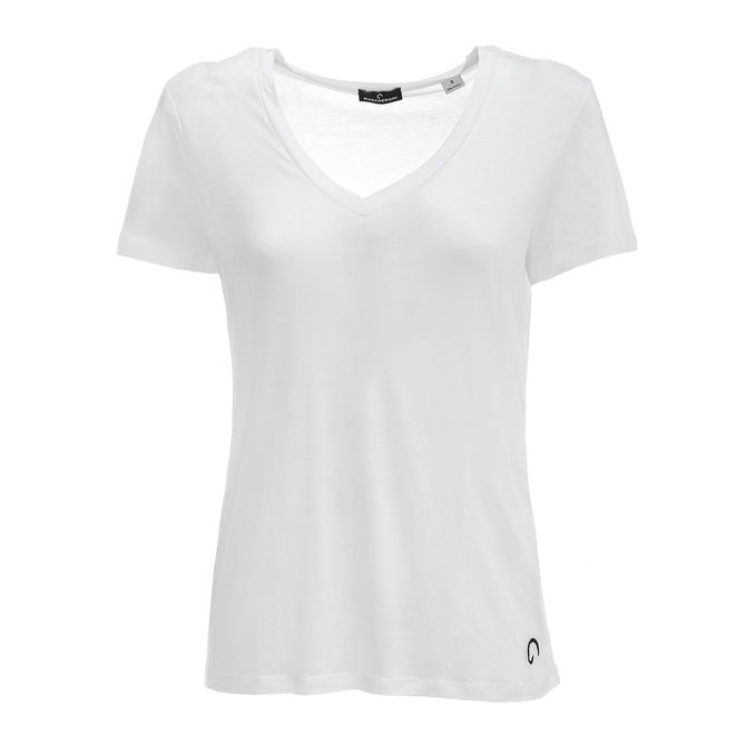 COTTON V-NECK T-SHIRT Woman White