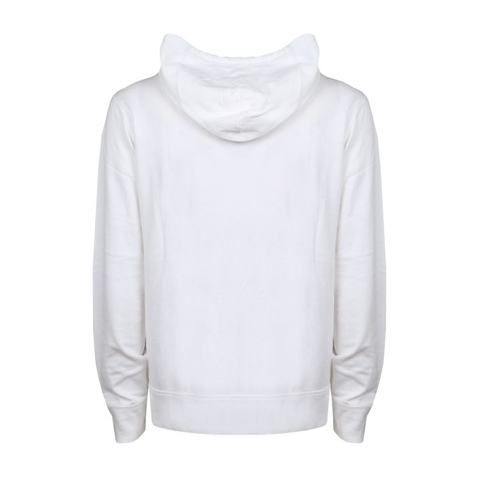 COTTON ZIP HOODIE Man White