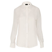 CREPE DE CHINE MIXED SHIRT Woman White CREPE DE CHINE MIXED SHIRT Woman White