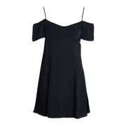 CREPE DRESS WITH OPEN SHOULDERS Woman Black CREPE DRESS WITH OPEN SHOULDERS Woman Black