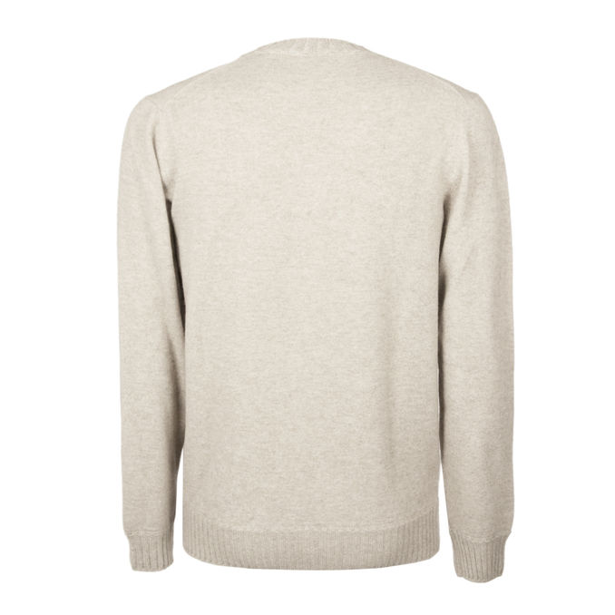 CREW NECK CASHMERE SWEATER Man Stucco
