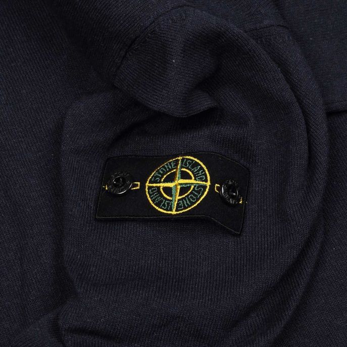 CREW NECK COTTON JUMPER WITH ROLL ON THE BOTTOM Kids Blue