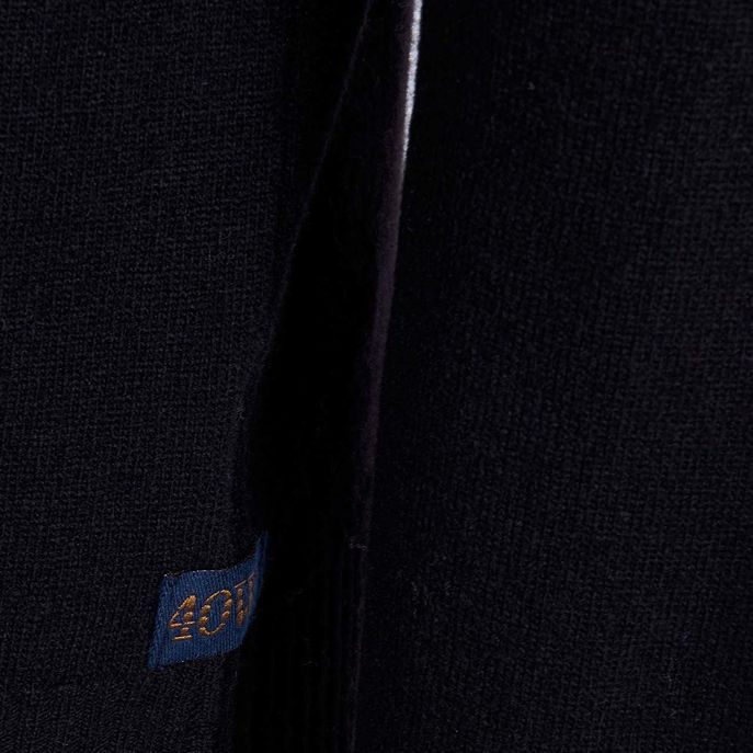 CREW NECK EGON PULLOVER IN WOOL BLEND Man Black