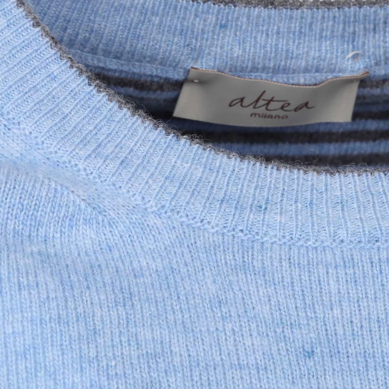 light blue crew neck jumper
