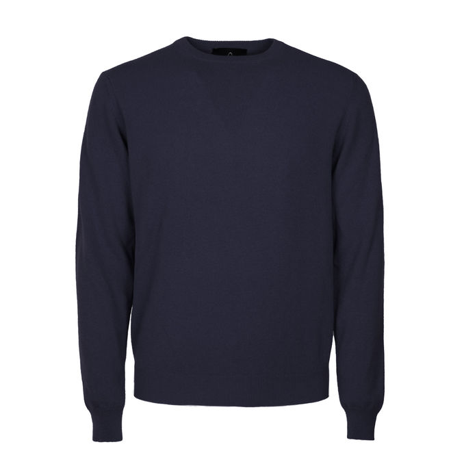 CREW NECK PULLOVER Unisex Bleu Navy Melange