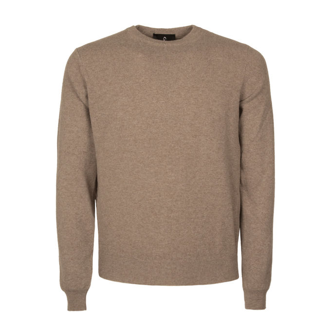 CREW NECK PULLOVER Unisex Taupe Melange