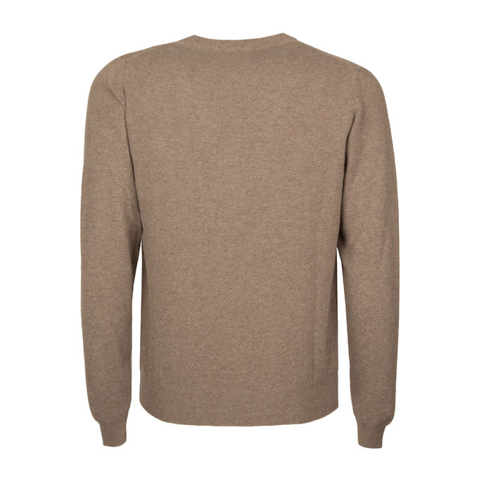 CREW NECK PULLOVER Unisex Taupe Melange