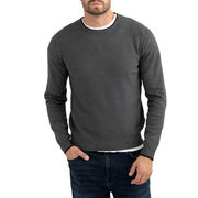CREW NECK SWEATER IN ANTHRACITE MELANGE CREW NECK SWEATER IN ANTHRACITE MELANGE