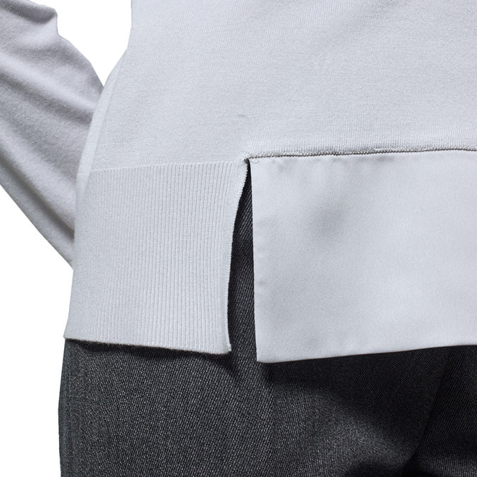 CREW NECK SWEATER IN VISCOSE AND SILK