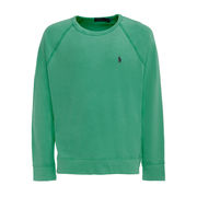 CREW NECK SWEATSHIRT IN GAUZED COTTON Man Green CREW NECK SWEATSHIRT IN GAUZED COTTON Man Green