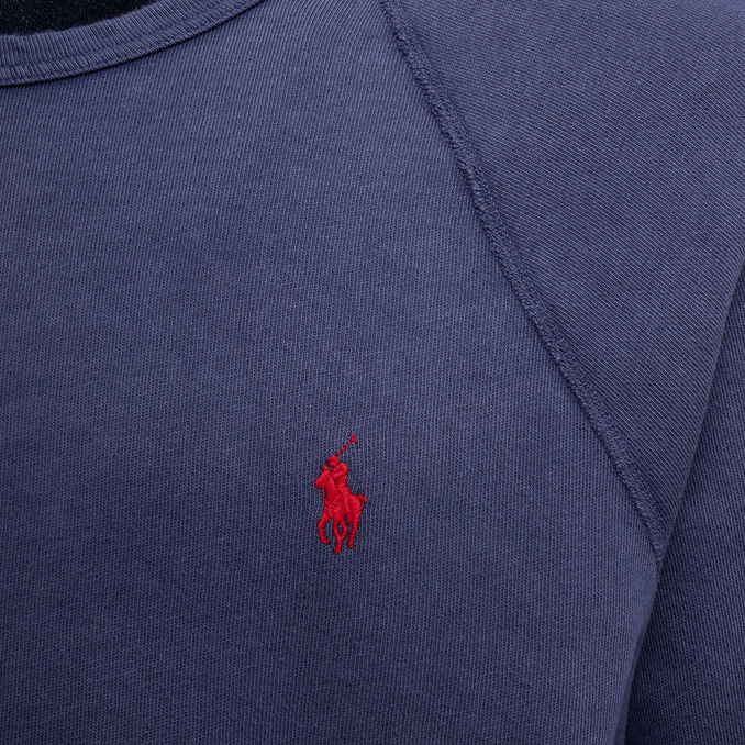 CREW NECK SWEATSHIRT IN GAUZED COTTON Man Navy Stinto