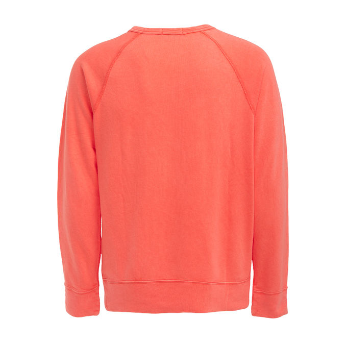 CREW NECK SWEATSHIRT IN GAUZED COTTON Man Red