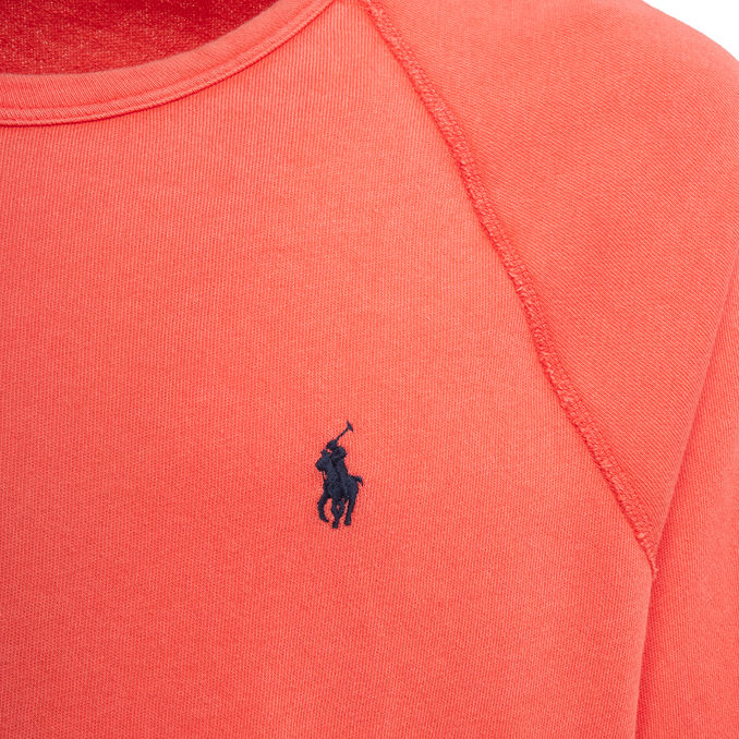 CREW NECK SWEATSHIRT IN GAUZED COTTON Man Red