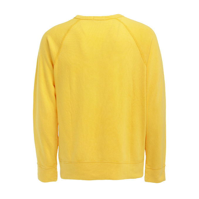 CREW NECK SWEATSHIRT IN GAUZED COTTON Man Yellow