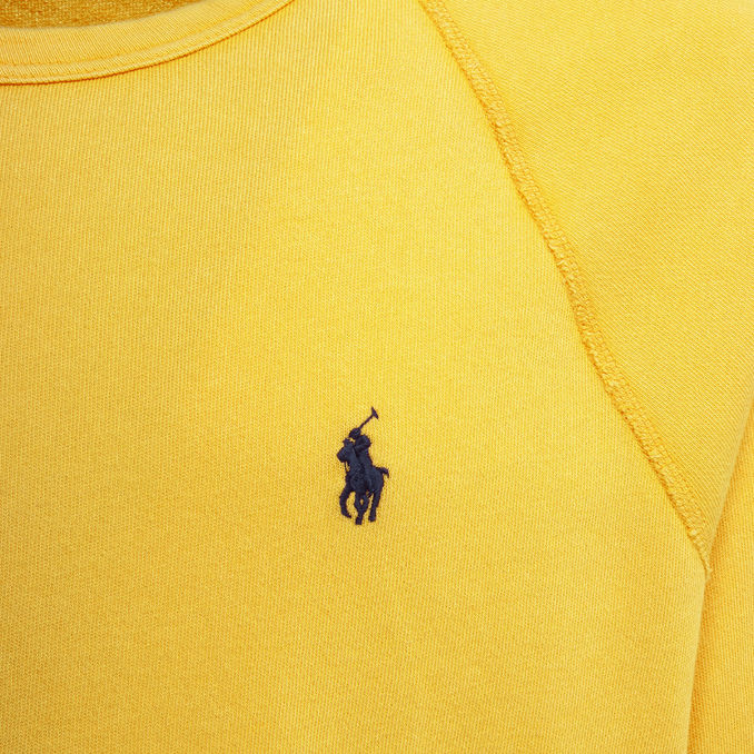 CREW NECK SWEATSHIRT IN GAUZED COTTON Man Yellow