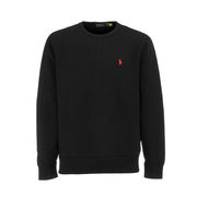 CREW NECK SWEATSHIRT WITH EMBROIDERED LOGO Man Black CREW NECK SWEATSHIRT WITH EMBROIDERED LOGO Man Black