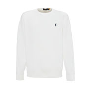 CREW NECK SWEATSHIRT WITH EMBROIDERED LOGO Man White CREW NECK SWEATSHIRT WITH EMBROIDERED LOGO Man White