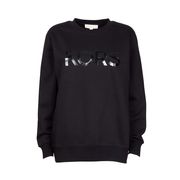 CREW NECK SWEATSHIRT WITH LOGO PRINT Woman Black CREW NECK SWEATSHIRT WITH LOGO PRINT Woman Black