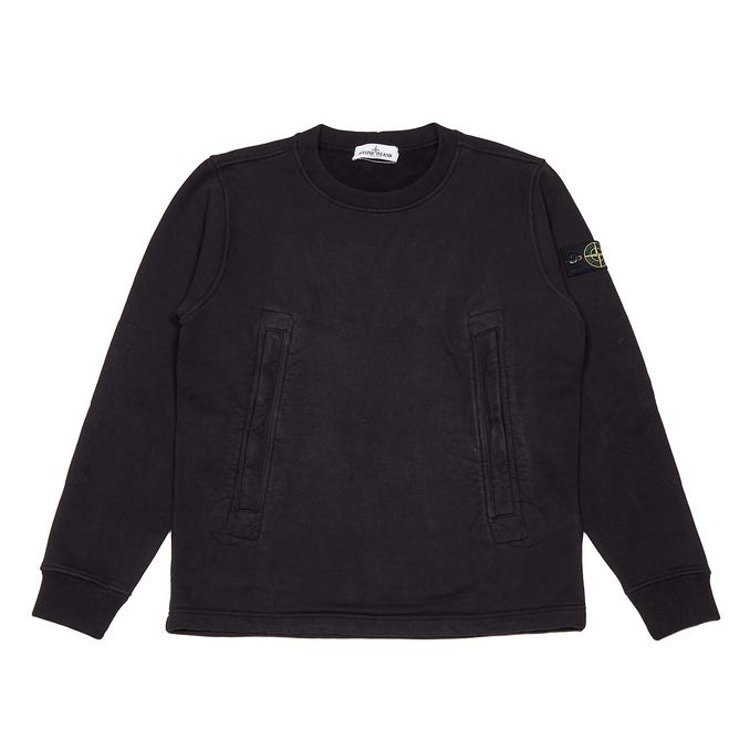 CREW NECK SWEATSHIRT WITH POCKETS Kids Black