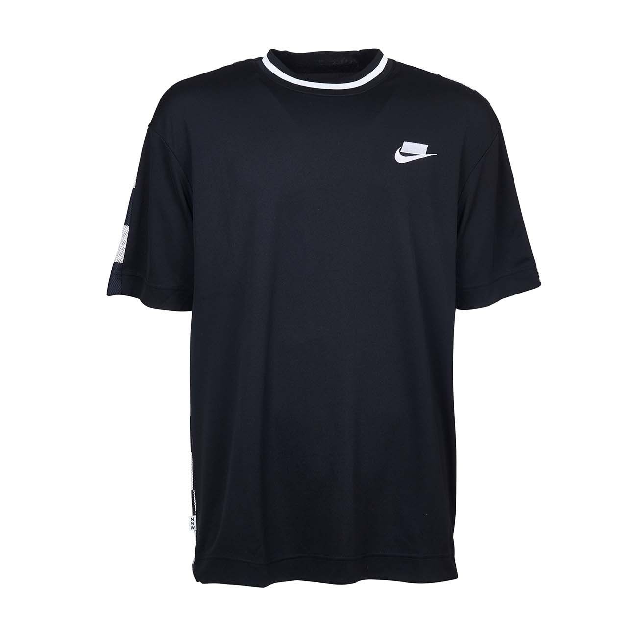 NIKE CREW-NECK T-SHIRT WITH CHECK PRINT 