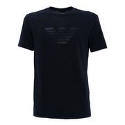 CREW NECK T-SHIRT WITH EAGLE PRINT Man Blu Navy CREW NECK T-SHIRT WITH EAGLE PRINT Man Blu Navy