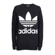 CREWNECK OVER BIG LOGO Woman Black White CREWNECK OVER BIG LOGO Woman Black White