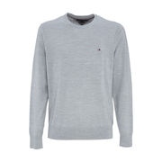 CREWNECK PULL IN MERINO WOOL Man Light Grey CREWNECK PULL IN MERINO WOOL Man Light Grey
