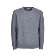 CREWNECK PULLOVER IN TRICOT WOOL Man Grigio Chiaro CREWNECK PULLOVER IN TRICOT WOOL Man Grigio Chiaro