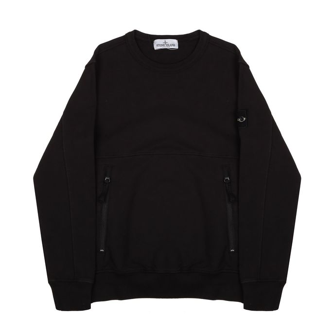 CREWNECK SWEATSHIRT WITH KANGAROO POCKET Kids Black